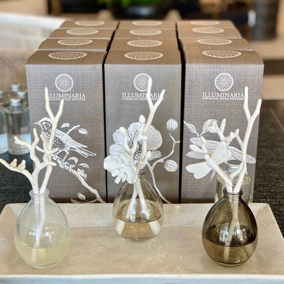 ILLUMINARIA Porcelain Room Diffuser Essence of Jasmine Dragonfly NEW IN BOX - Picture 10 of 10